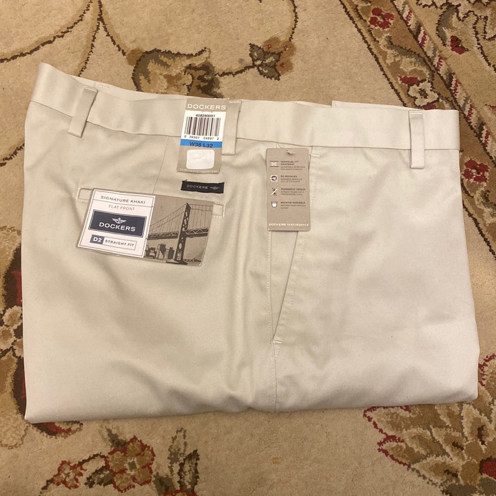 Dockers Light Cream Dress Pants Signature Khakis